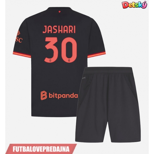 Lacne Dětský Futbalové dres AC Milan Ardon Jashari #30 2026-27 Krátky Rukáv - Tretina (+ trenírky)